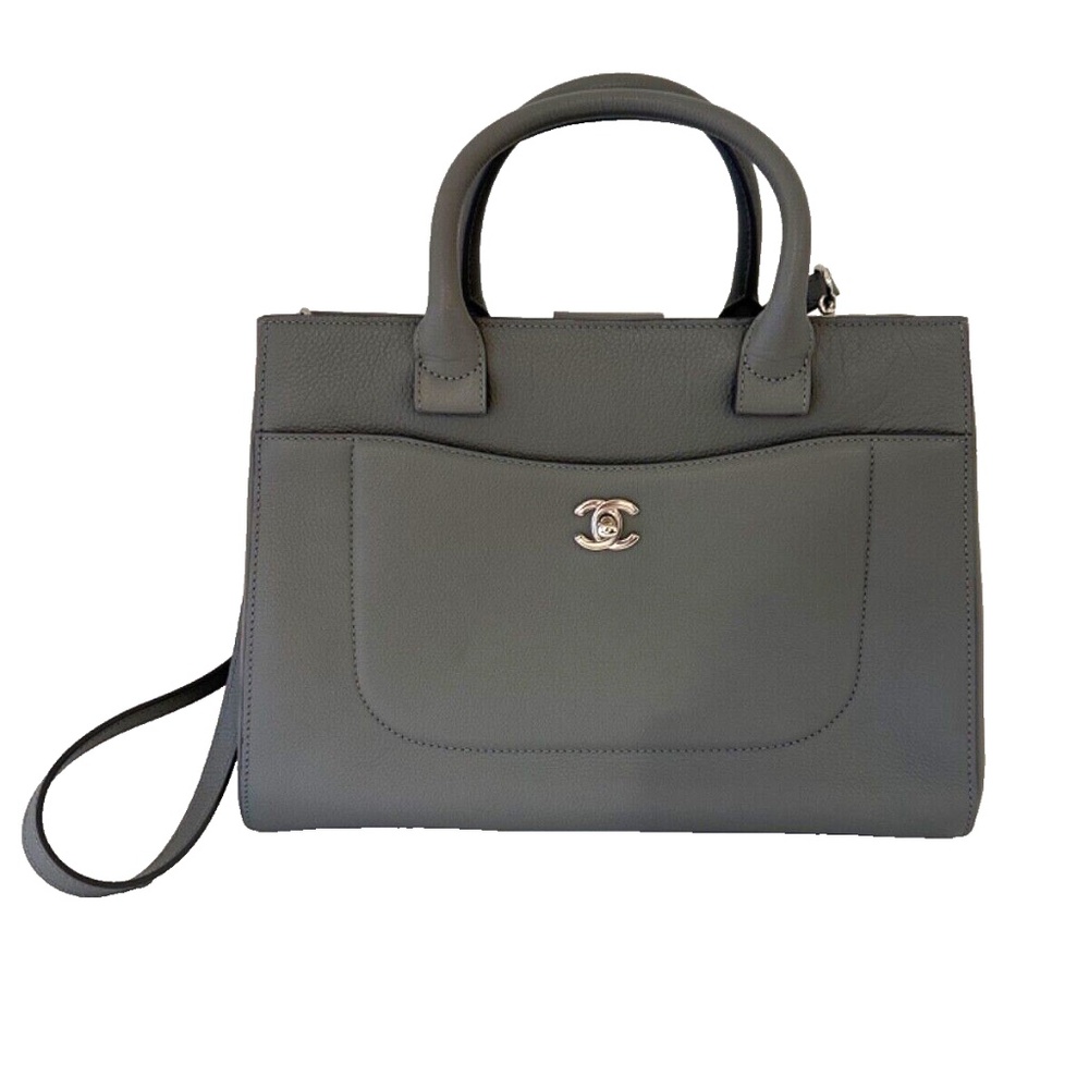 New Chanel Large Neo Executive Leather Shopping Tote Bag